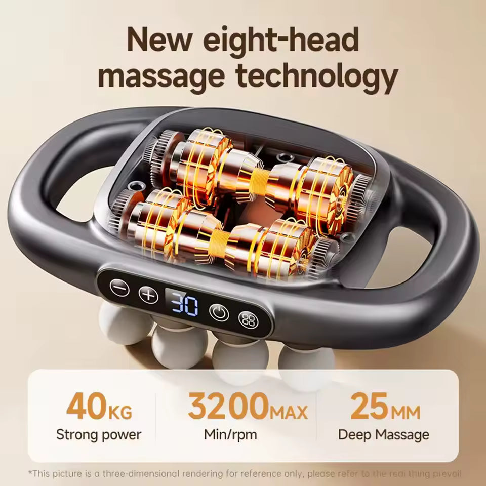 8 Vibration Head Body Massage Gun