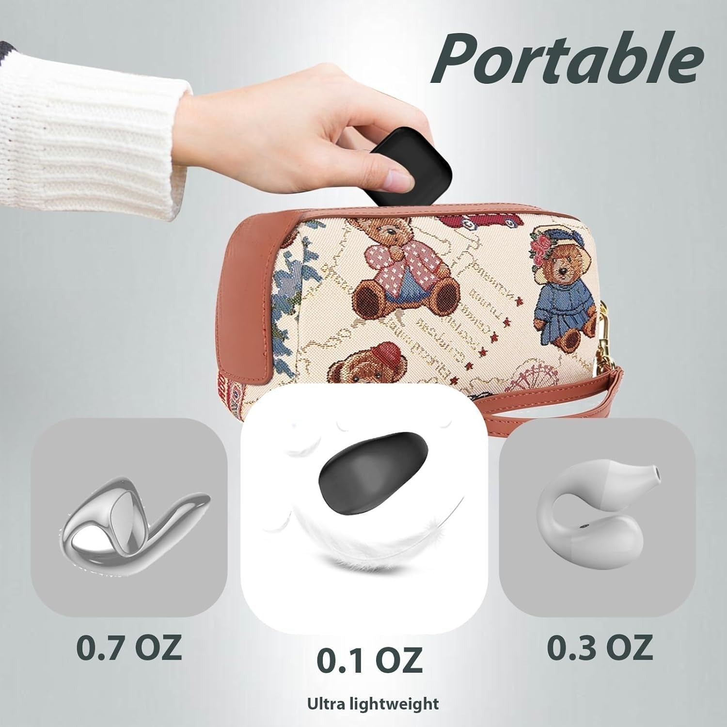 Digital Display Earclip Bluetooth Earphones